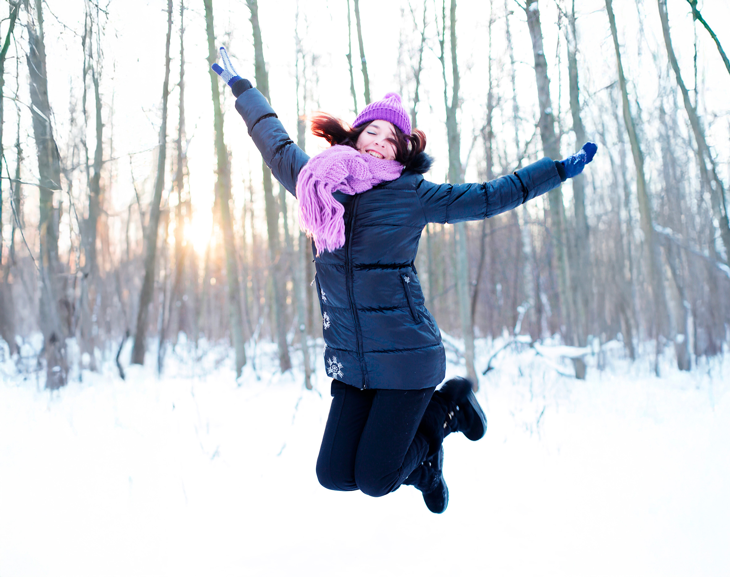 femme vitalité en hiver